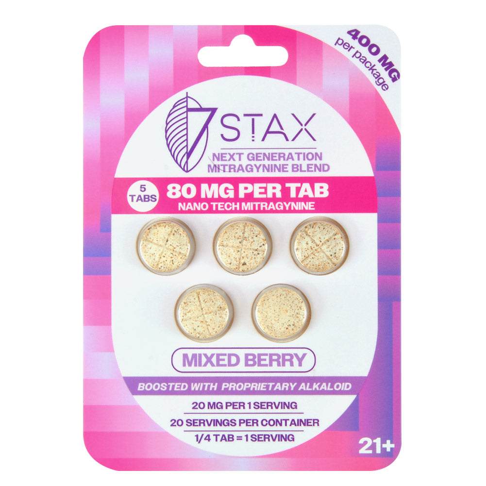 7Stax Nano Tech Mitragynine Tablets, 80mg, 5 count