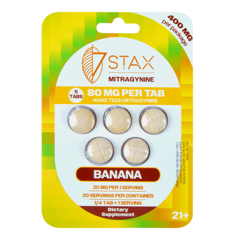 7Stax Nano Tech Mitragynine Tablets, 80mg, 5 count