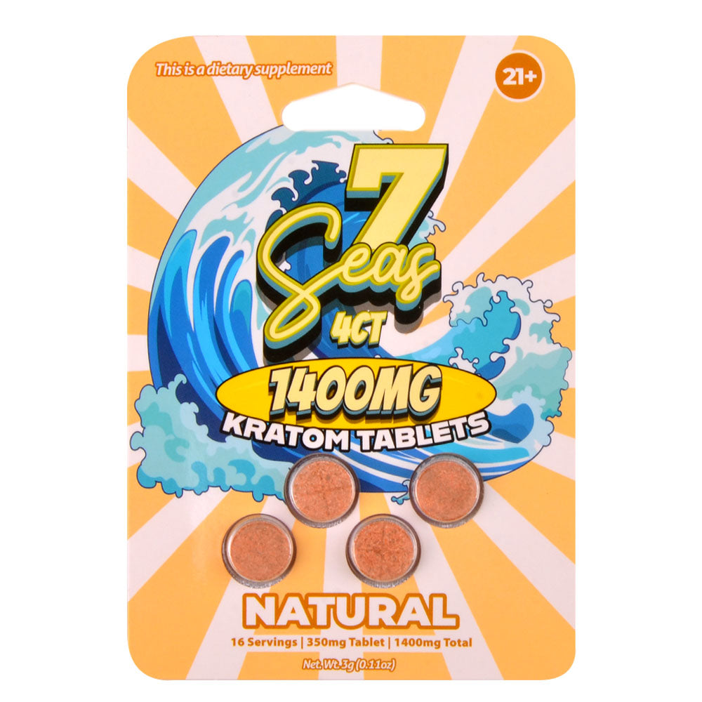 7 Seas Kratom Tablets, 1400mg, 4 count