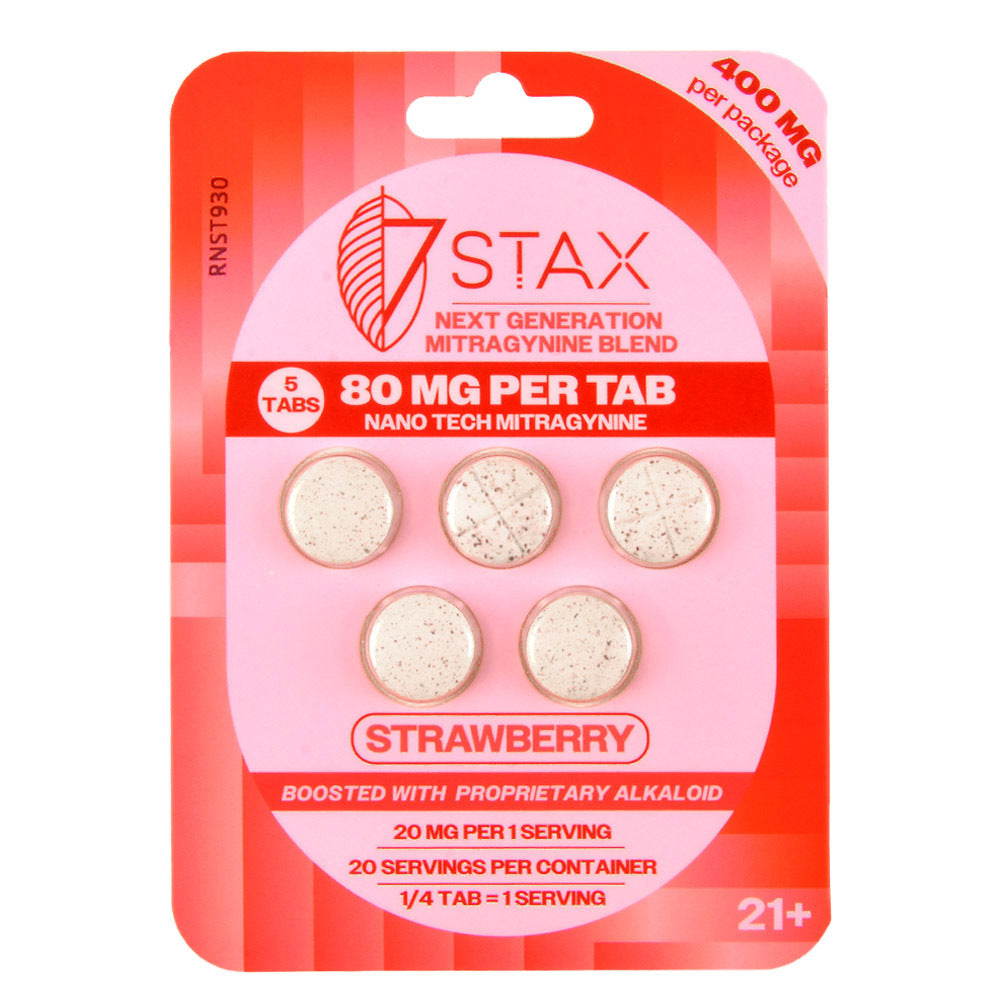 7Stax Nano Tech Mitragynine Tablets, 80mg, 5 count