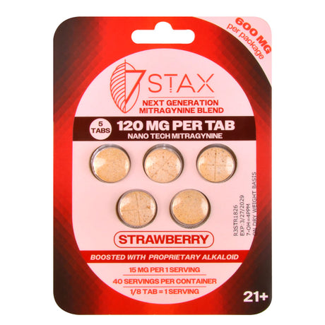 7Stax Nano Tech Mitragynine Tablets, 120mg, 5 count